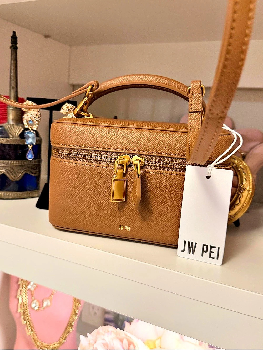 JW PEI NIB NWT Thea Vanity Top Handle Crossbody Bag in Brown